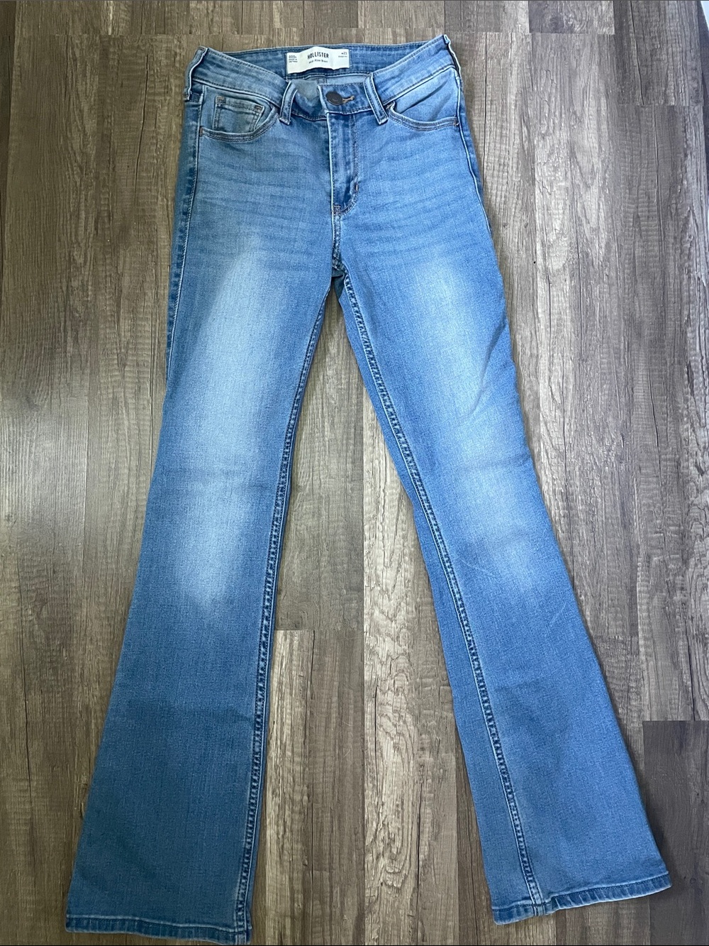 Hollister Light Blue Mid Rise Boot Juniors Jeans Size 000